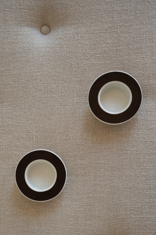 Vintage Postmodern Mosa Maastricht Black & White Coffee Cups