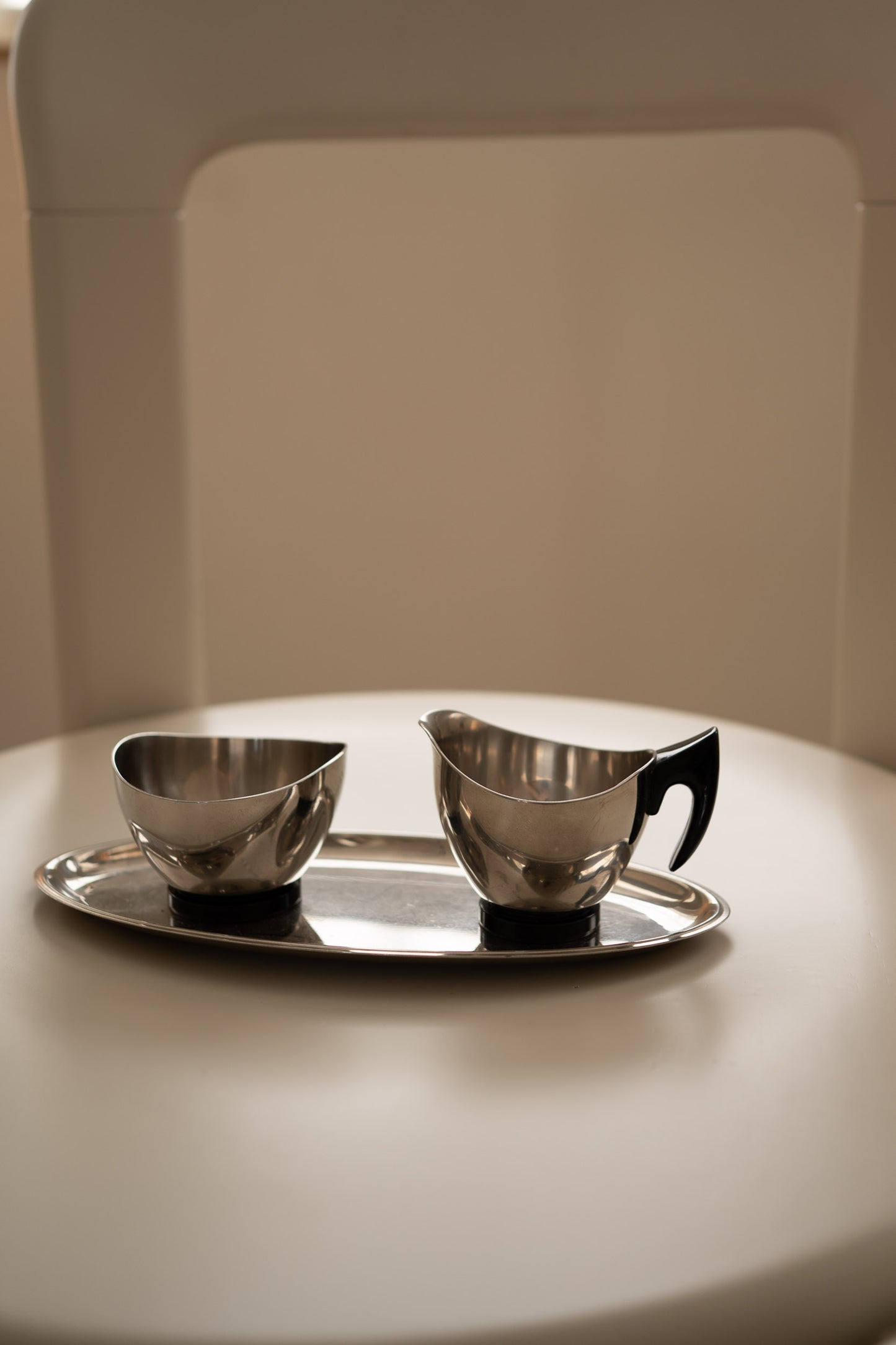 Vintage "Christina" cream & sugar set by Sigvard Bernadotte