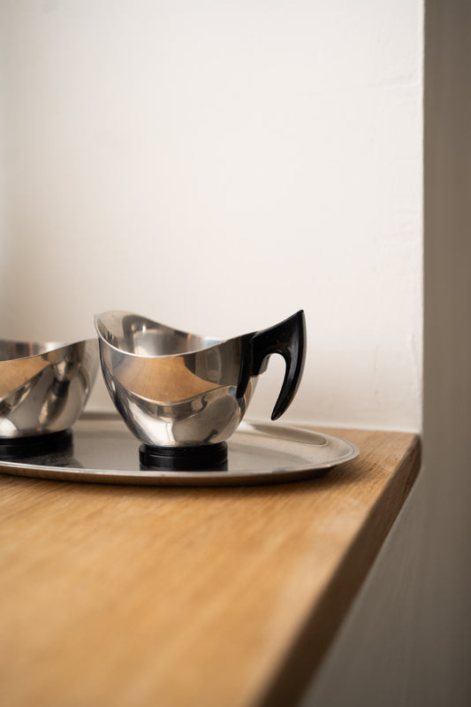 Vintage "Christina" cream & sugar set by Sigvard Bernadotte