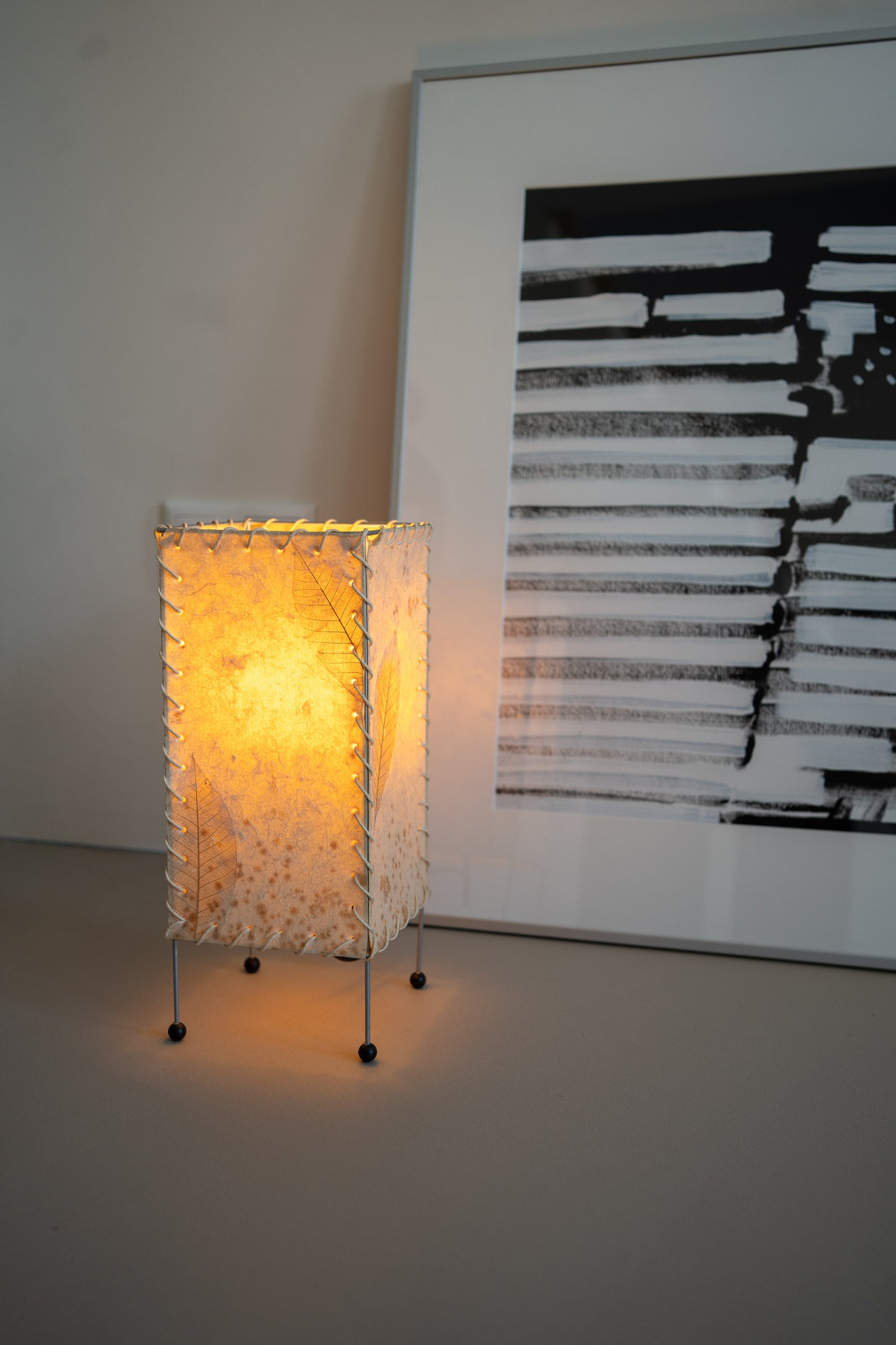 Washi paper table lamp