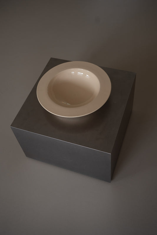 Minimalist Monolithic Stainless Steel Side Table by Metaform