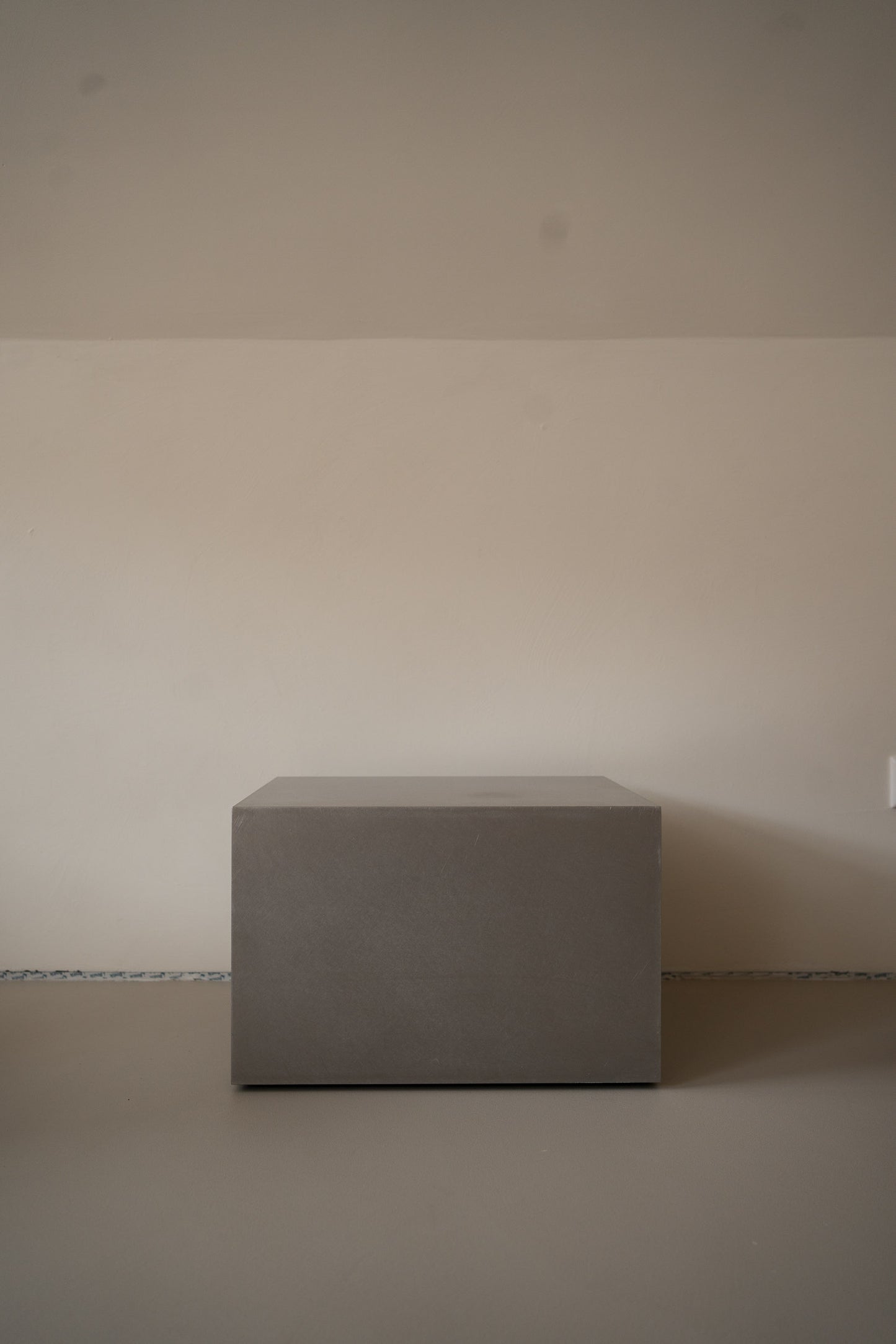 Minimalist Monolithic Stainless Steel Side Table by Metaform