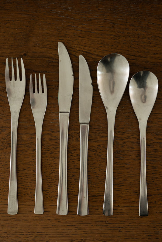 Vintage "Flamenco" 24-Piece Stainless Steel Cutlery Set by Dick Simonis for Gero