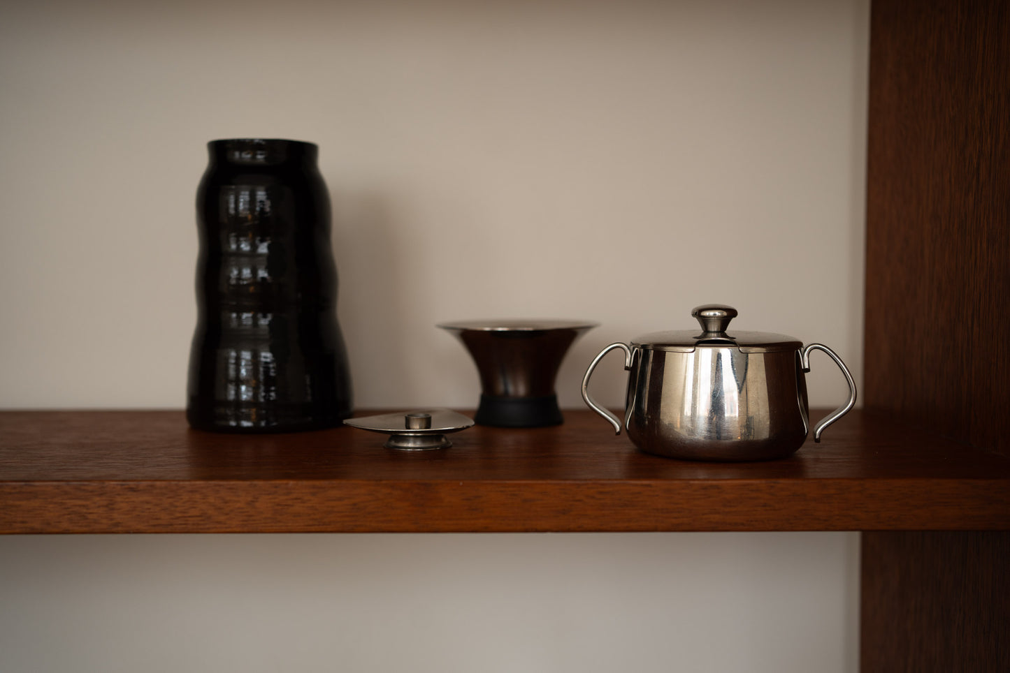 Handcrafted Organic Dark Brown Ceramic Vase