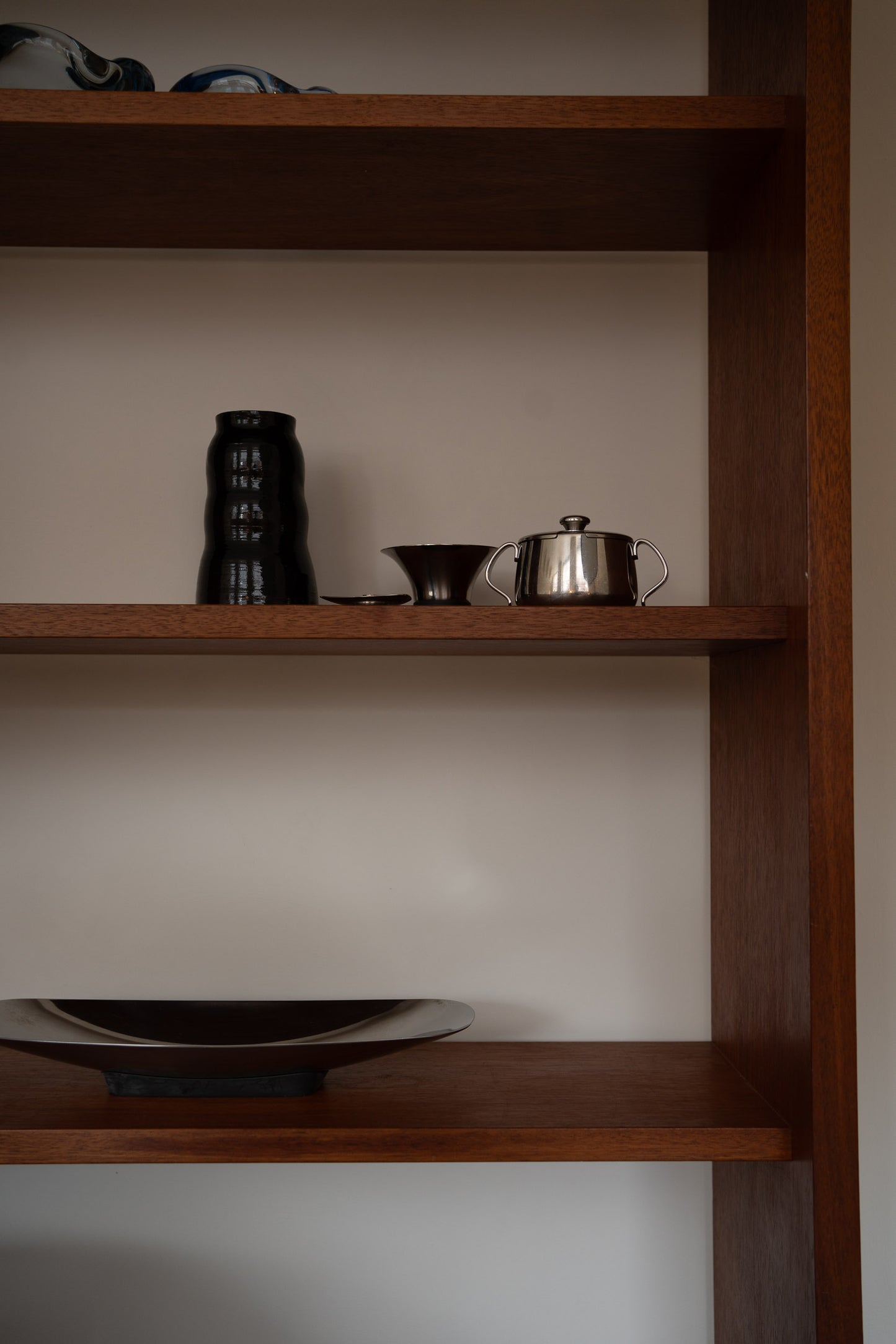 Handcrafted Organic Dark Brown Ceramic Vase