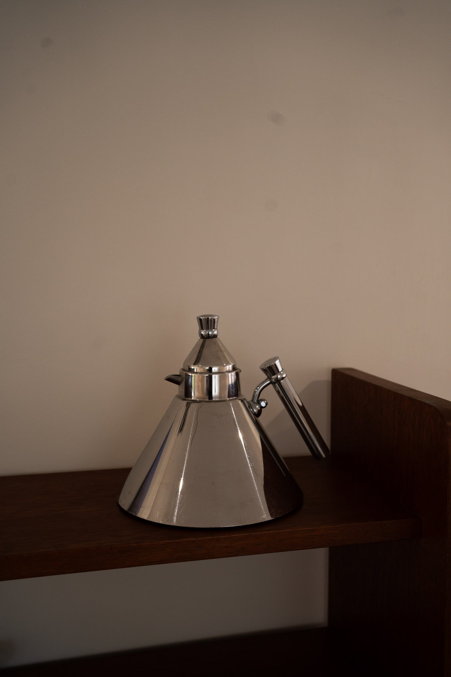 Vintage Postmodern Stainless Steel Kettle