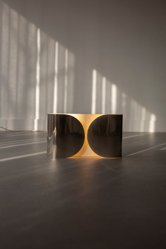 Chrome wall lamp by Tobia Scarpa 80's