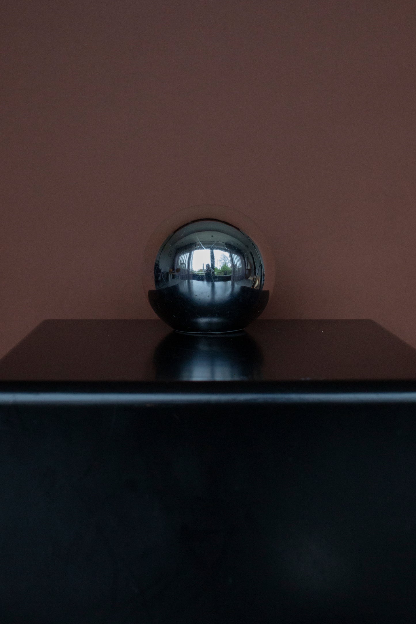 Chrome painted ceramic ball