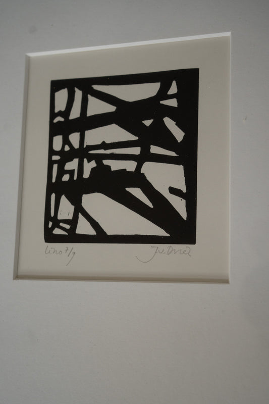 Small Framed Abstract Lithograph