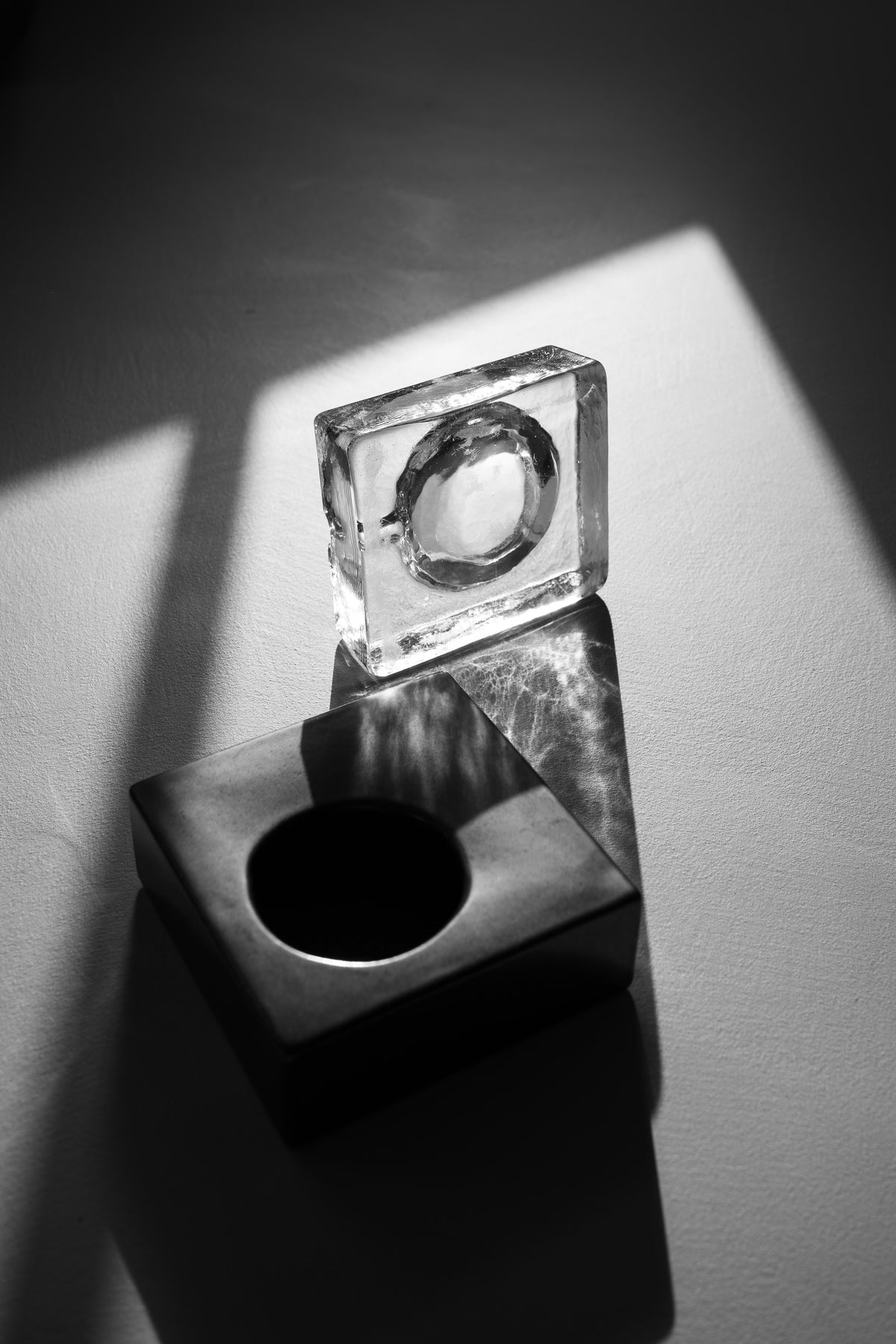 Heavy Textured Glass Ashtray