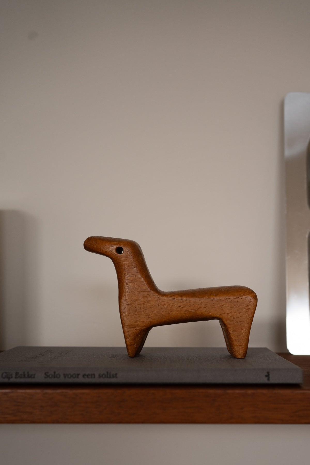 Handcarved wooden dog