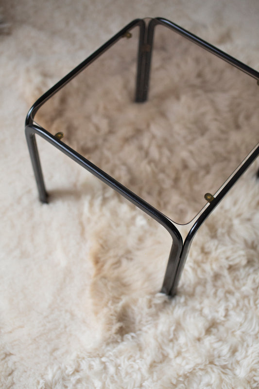 Side table smoked glass