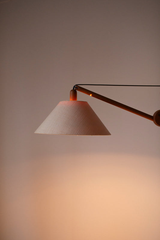 Mid-century balance floorlamp teak