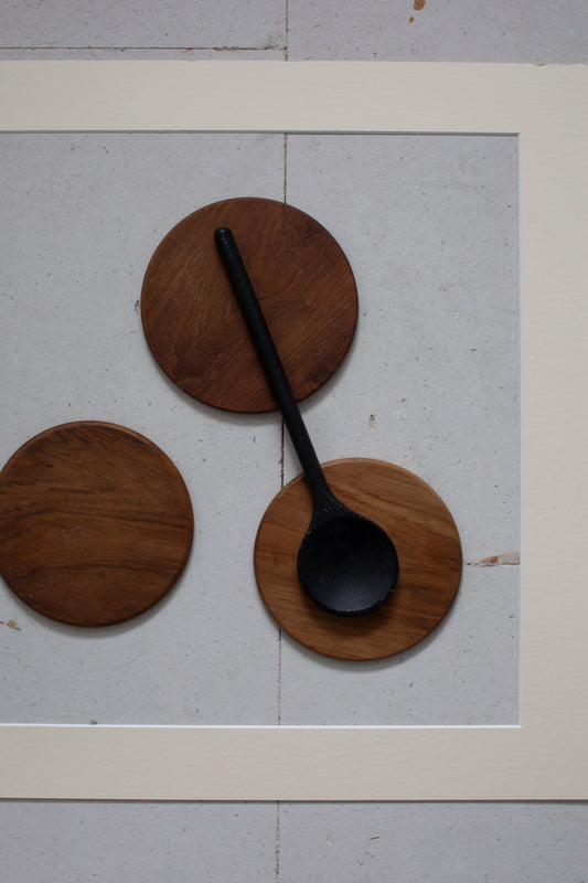 Black wooden spoon