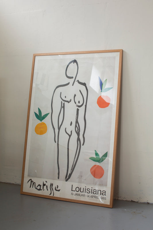 Matisse poster 'Model & oranges' in oak woodemn frame