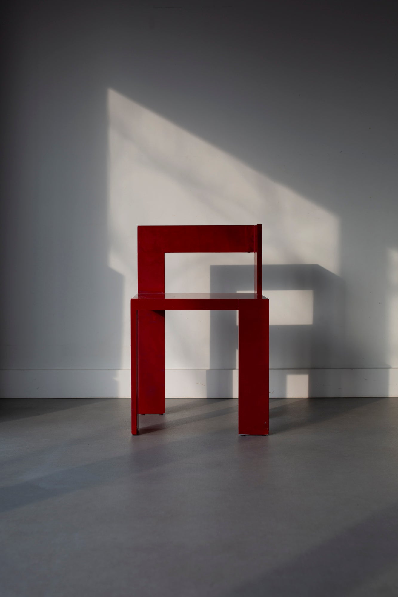 Rietveld inspired wooden chair