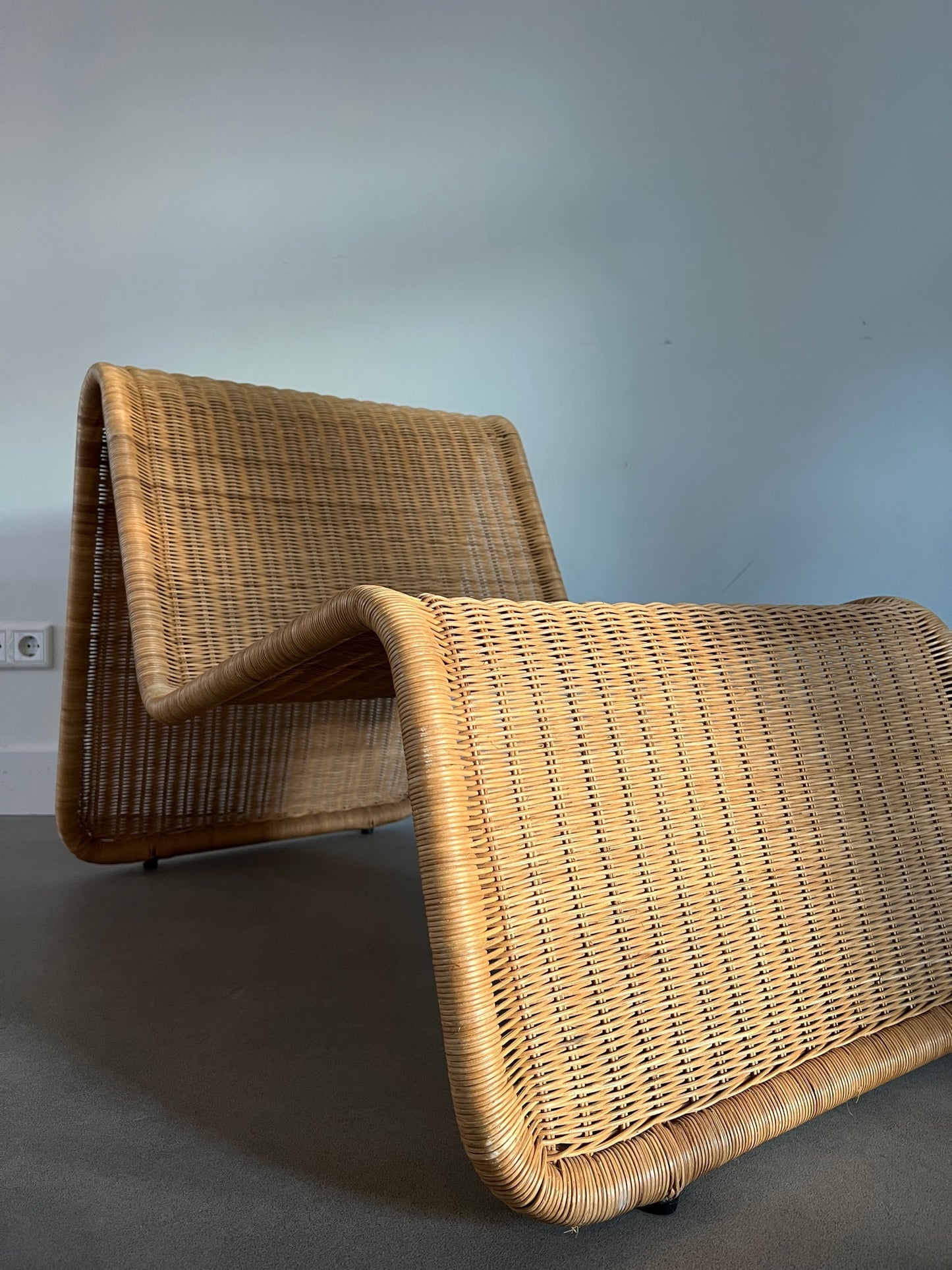 vintage Ikea Hestra wicker lounge chair