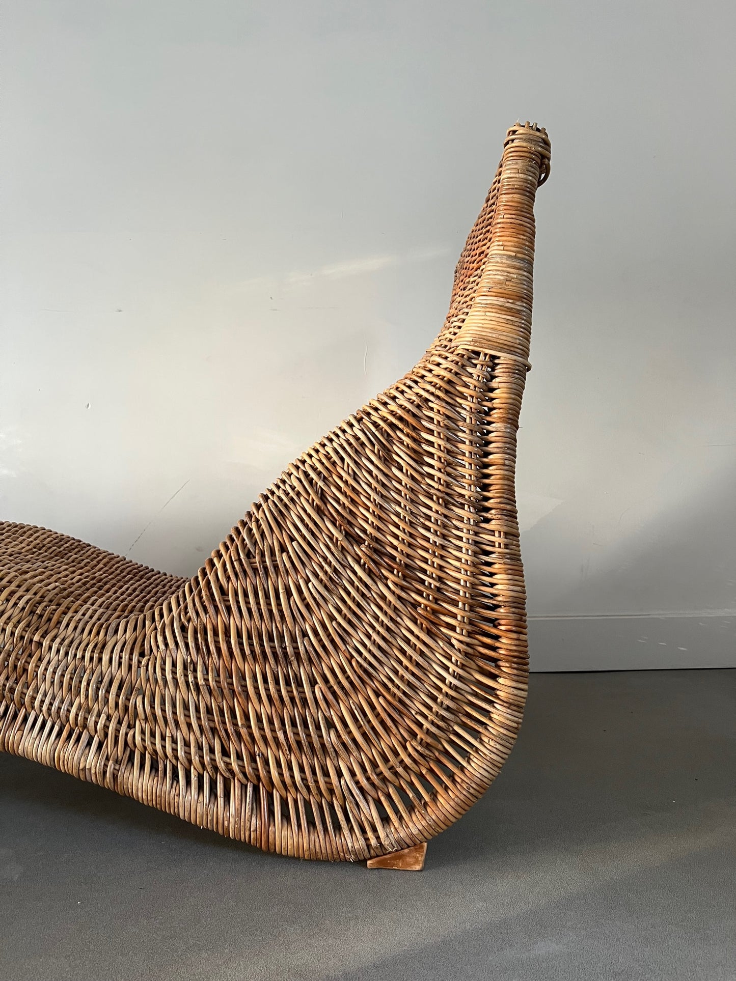 Karlskrona Rattan Wicker / Rattan Lounge Chair by Karl Malmvall