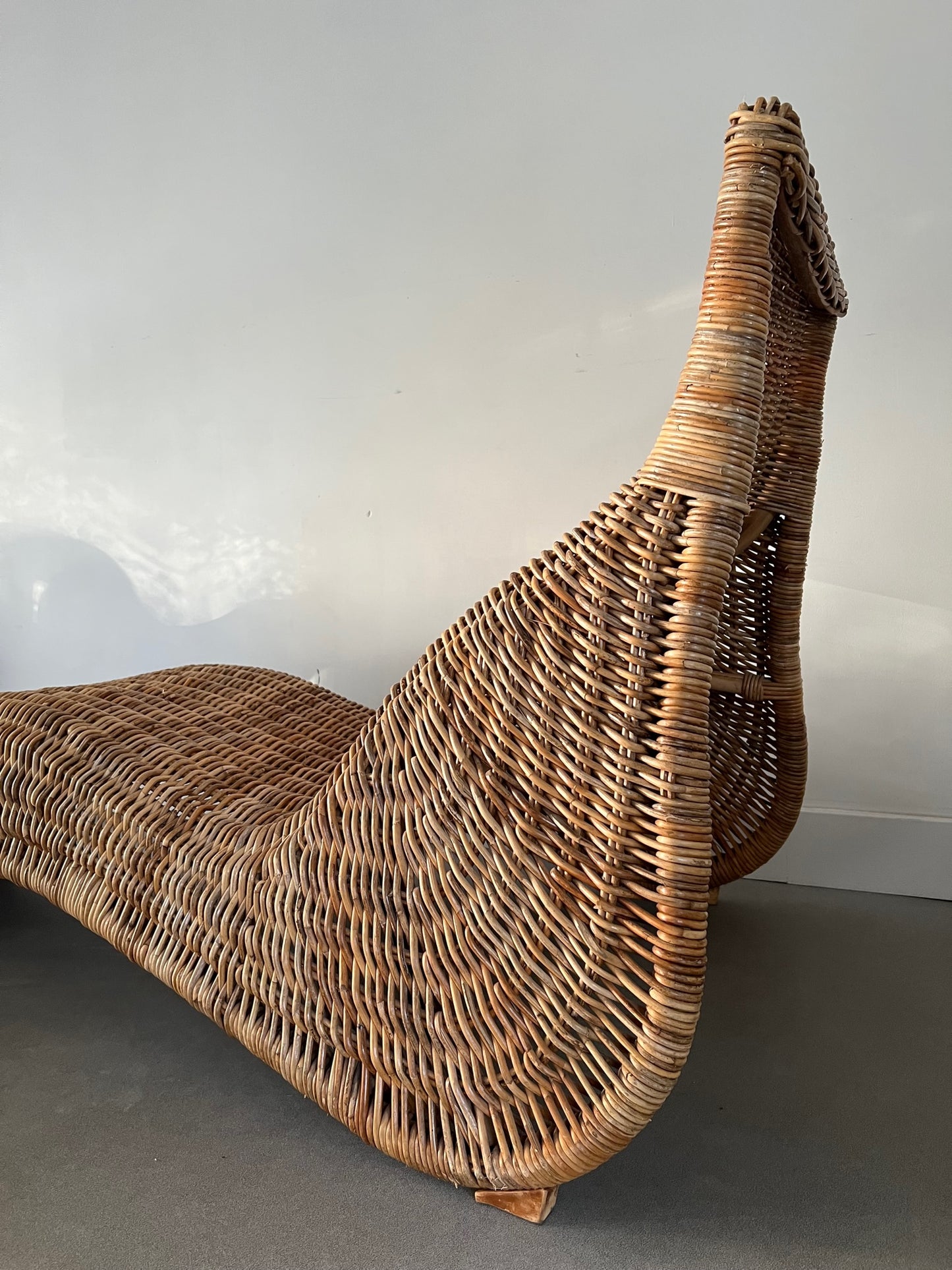 Karlskrona Rattan Wicker / Rattan Lounge Chair by Karl Malmvall