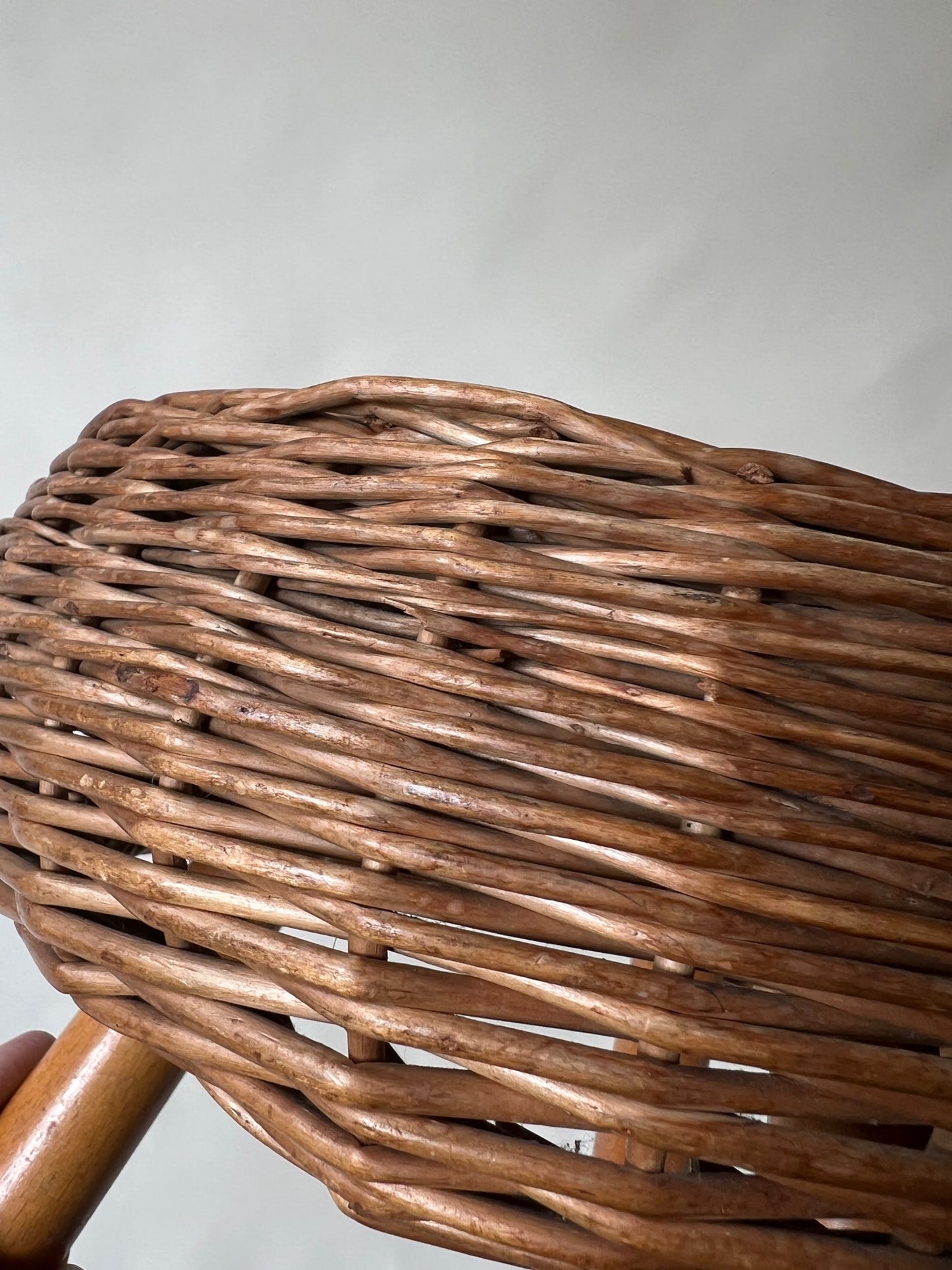 Tony Paul rattan / wicker stool '50 s